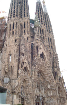 Födelsefasaden på Sagrada Familia Födelsefasaden på Sagrada Familia