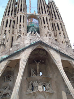 Passionsfasaden på Sagrada Familia Passionsfasaden på Sagrada Familia