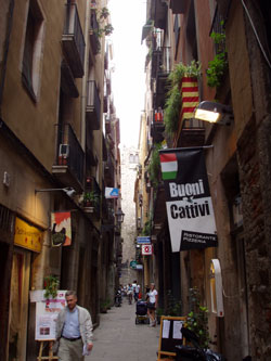 Gränd i Cuitat Vella i Barcelona Gränd i Cuitat Vella i Barcelona