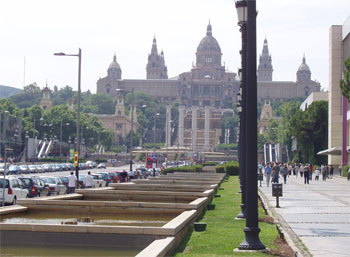 Palau Nacional på Montjuic i Barcelona Palau Nacional på Montjuic i Barcelona